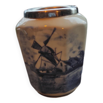 Small Delft vase with windmill decoration