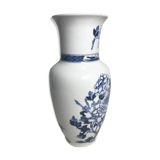 Old porcelain white & drawing birds blue decoration vintage avon vase