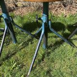 6 adjustable industrial workshop stools, 50s/60s