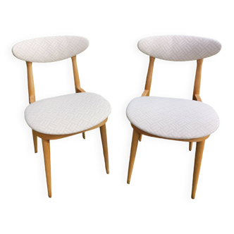 Paire de chaises Baumann Licorne entièrement restaurées
