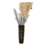 Vase en verre, vert / gris