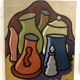 Oil painting still life Franco Prayer (1924) 60x50 cm