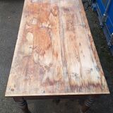 Table de ferme en bois patiné