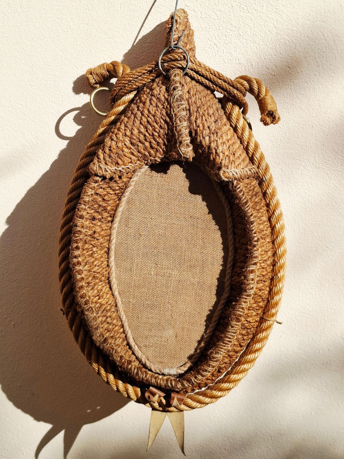 Rope mirror by Audoux-Minnet 1950