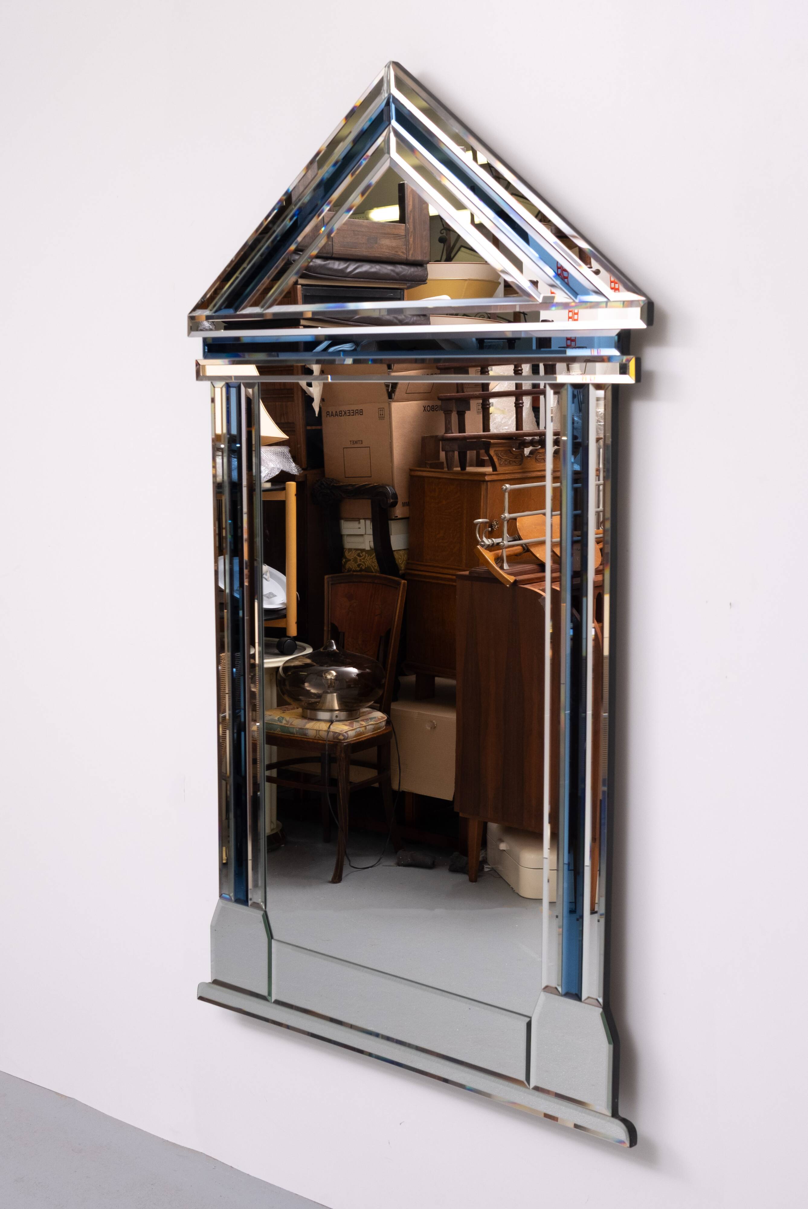 Large Vintage neoclassical mirror . 1970s