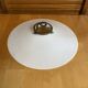 Vintage Suspension Old Shade Opaline White + Brass