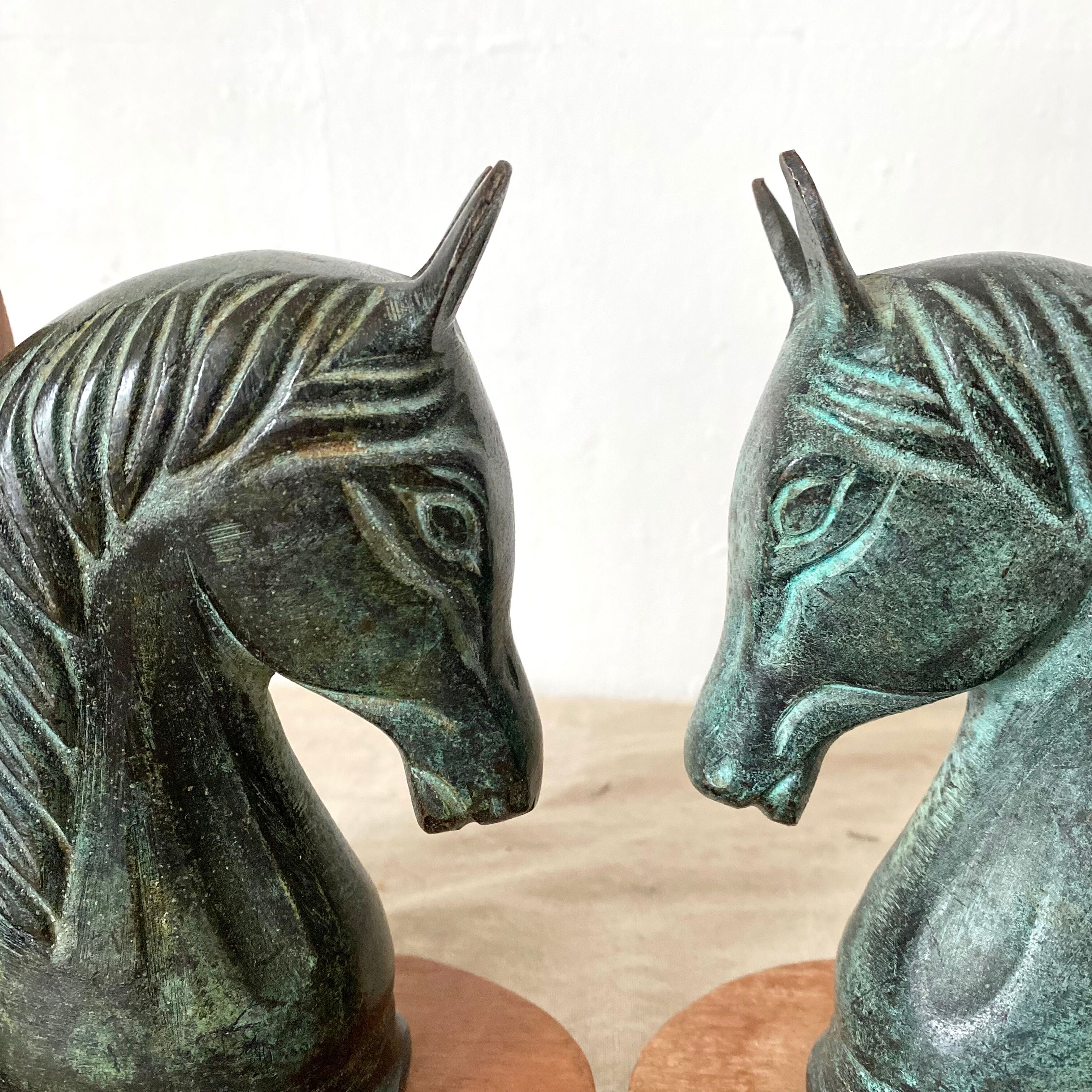 Paire de serre livres tête de cheval