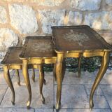 Painted wooden nesting table