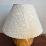 Oval solid wood floor lamp from the 80s