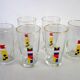 Set of 6 vintage Mobil advertising glasses