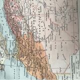 Vintage map of North Africa 1922
