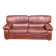 Scandinavian 3-seater sofa in burgundy leather circa 1930