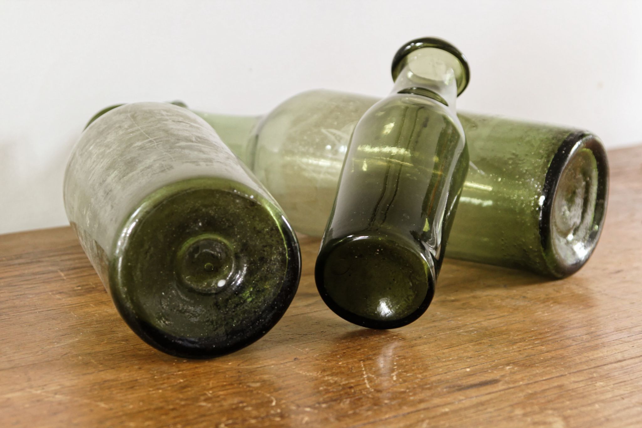 Lot de 3 bouteilles à conserve en verre soufflé