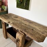 Old wooden workbench
