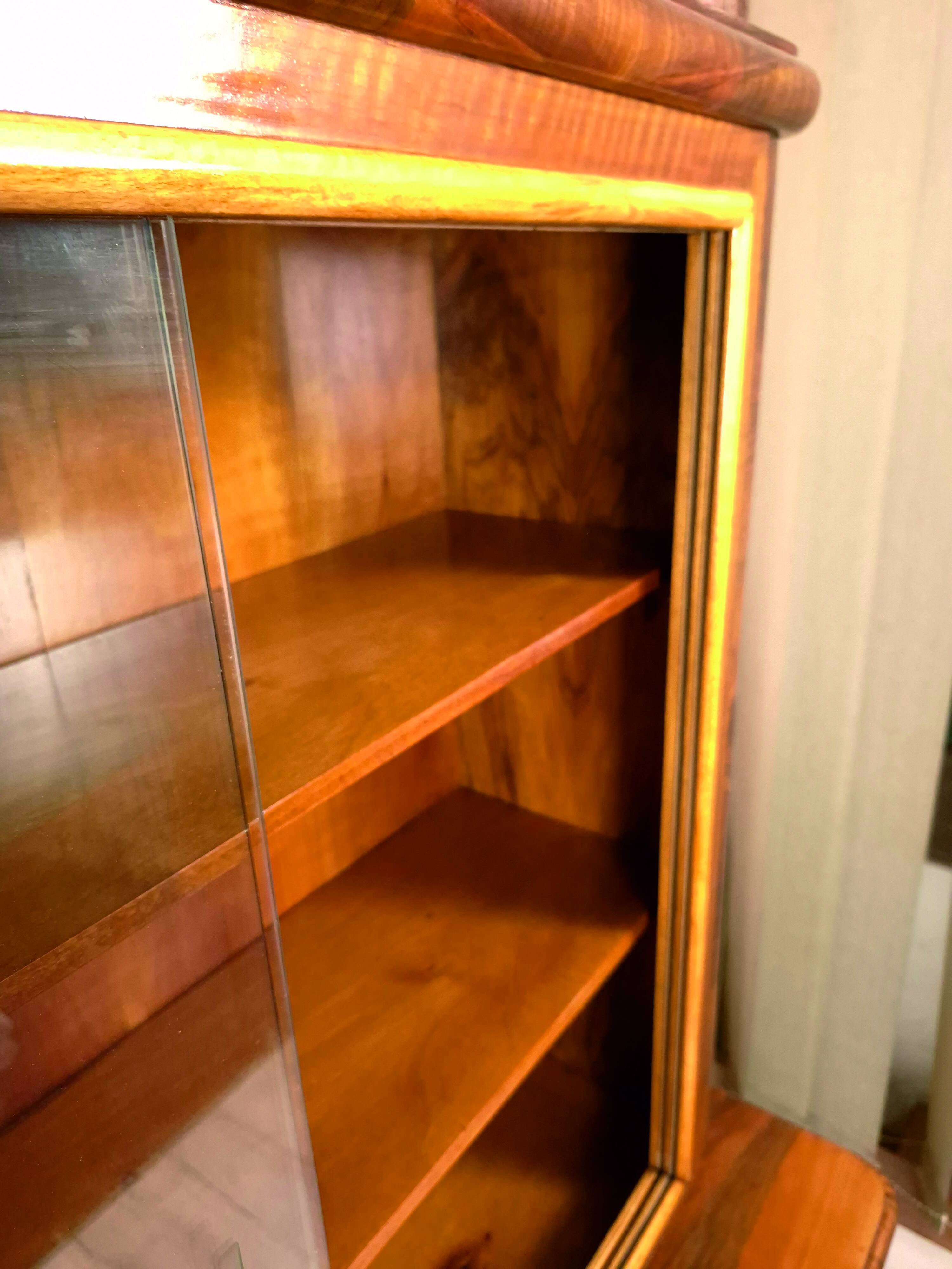 Renovated art deco display cabinet - credenz, 1930s