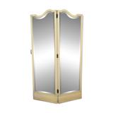 Very large Louis XVI style mirrored screen in lacquered wood circa 1860-1880