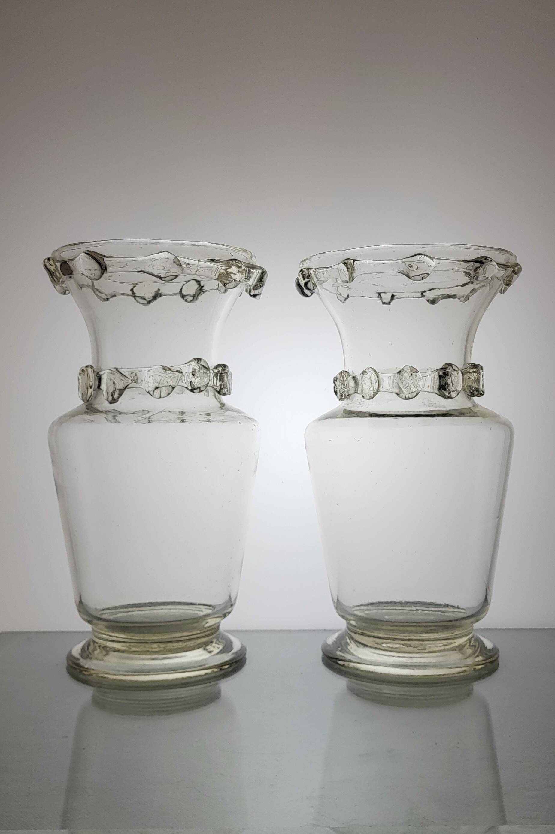 19th century blown glass vases (*2)
