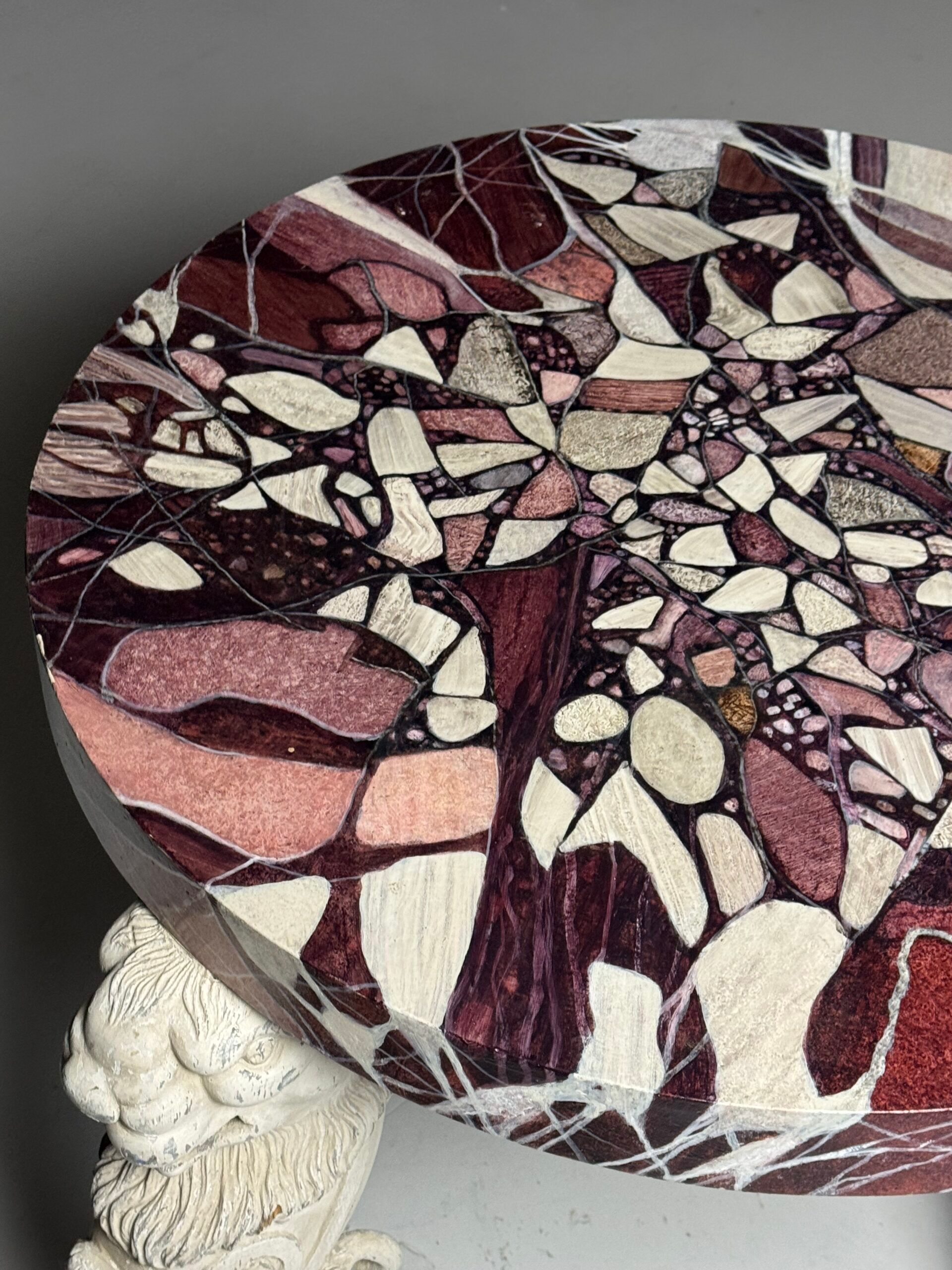 Grand tour style centre table faux marble