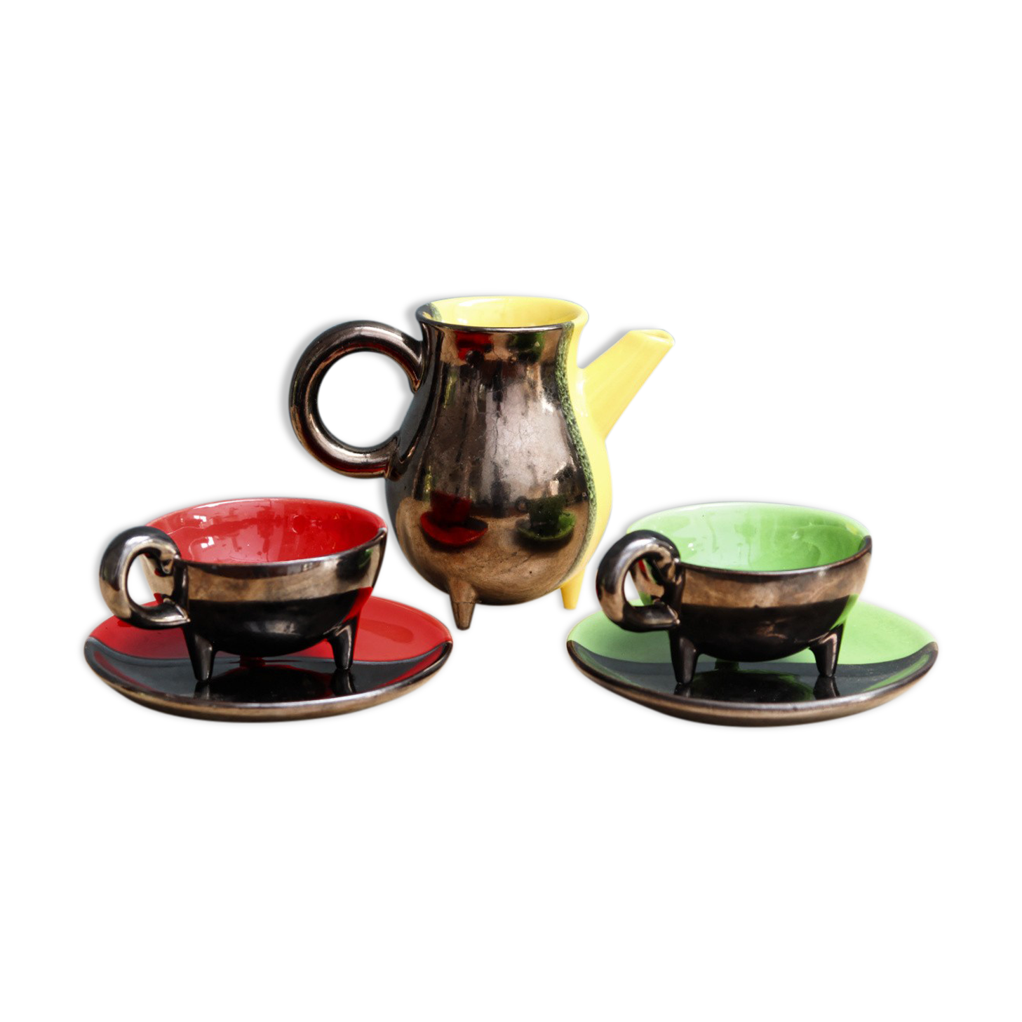 Tea service "you and me" design Luc Vallauris