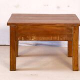 Natural Burmese teak side table