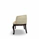 An antique Italian bar chair and a matching tufted vanity stool.