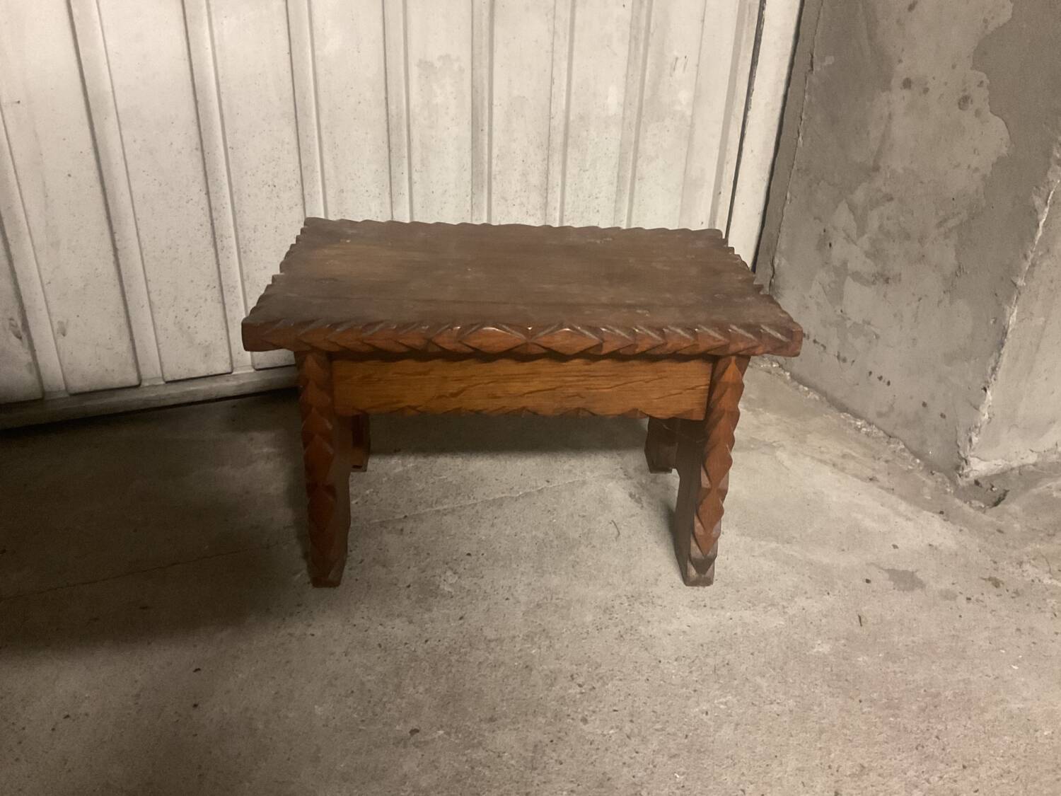 50s wooden stool