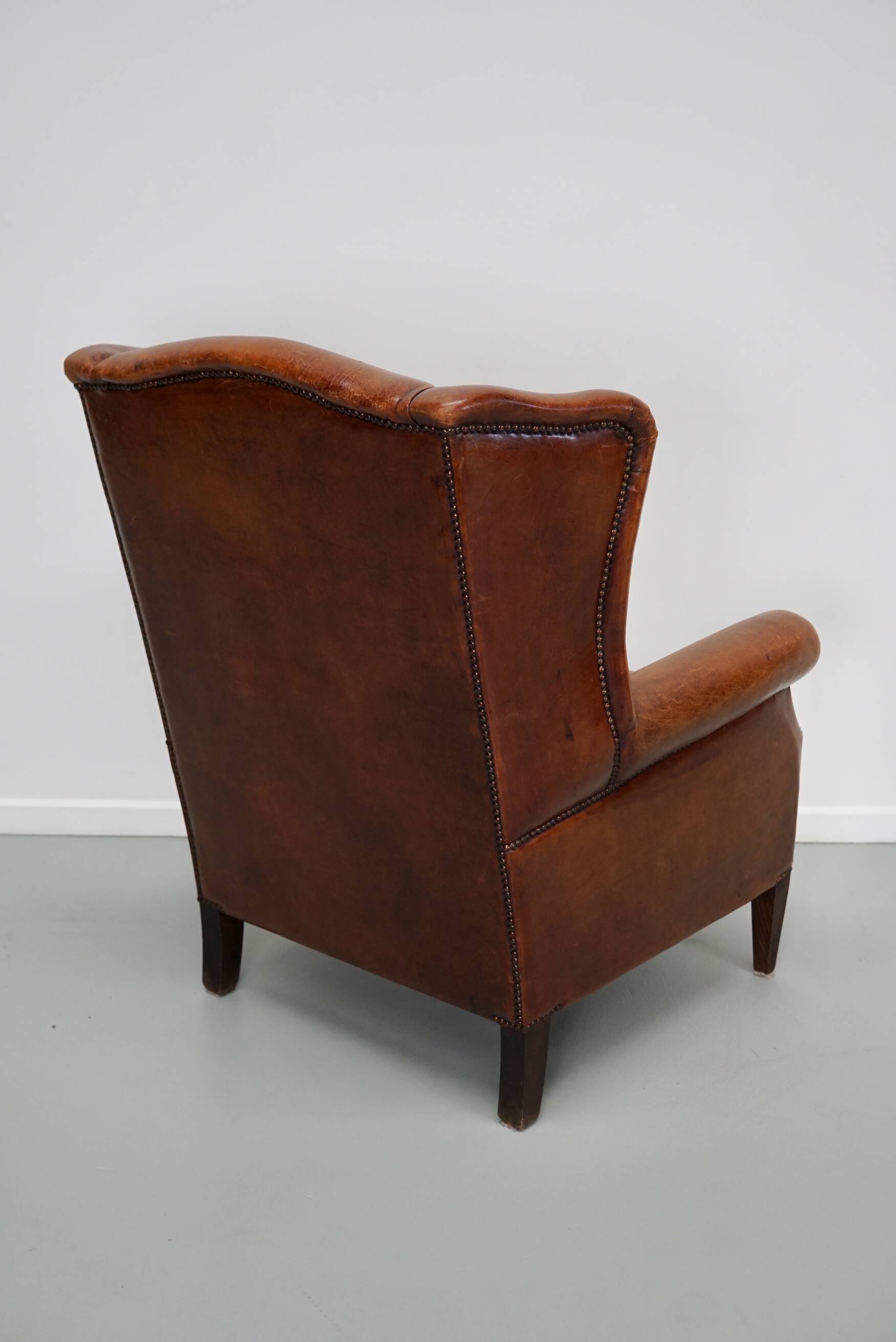 Vintage Dutch Cognac Colored Leather Vintage Dutch Cognac Colored Leather Club ChairClub Chair