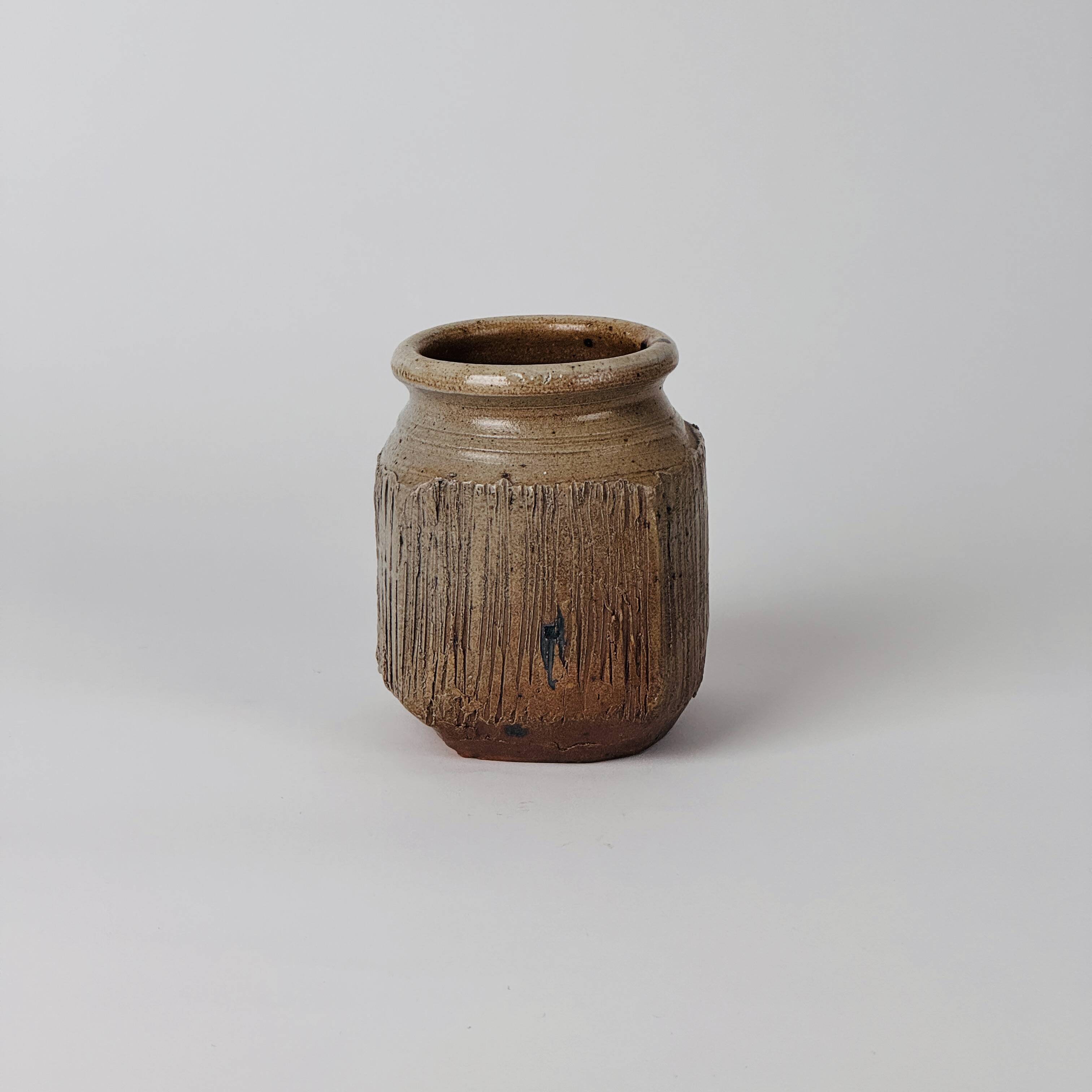 Stoneware vase by Gustave Tiffoche, Guérande, circa 1970