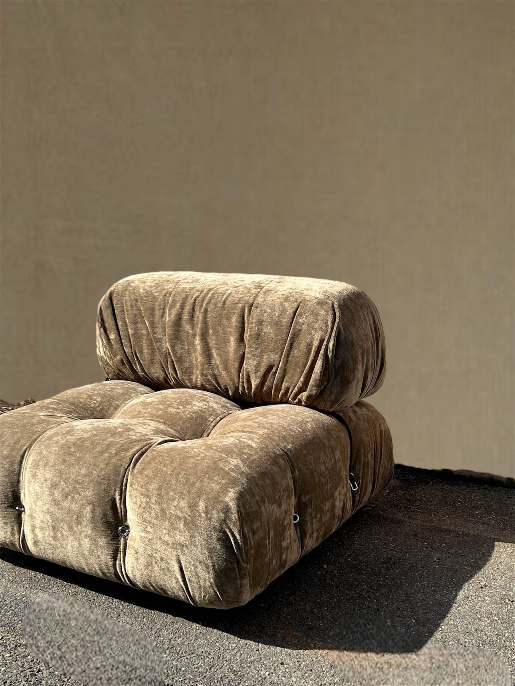 Camaleonda armchair in Bellini velvet for B&B Italia, design 1970