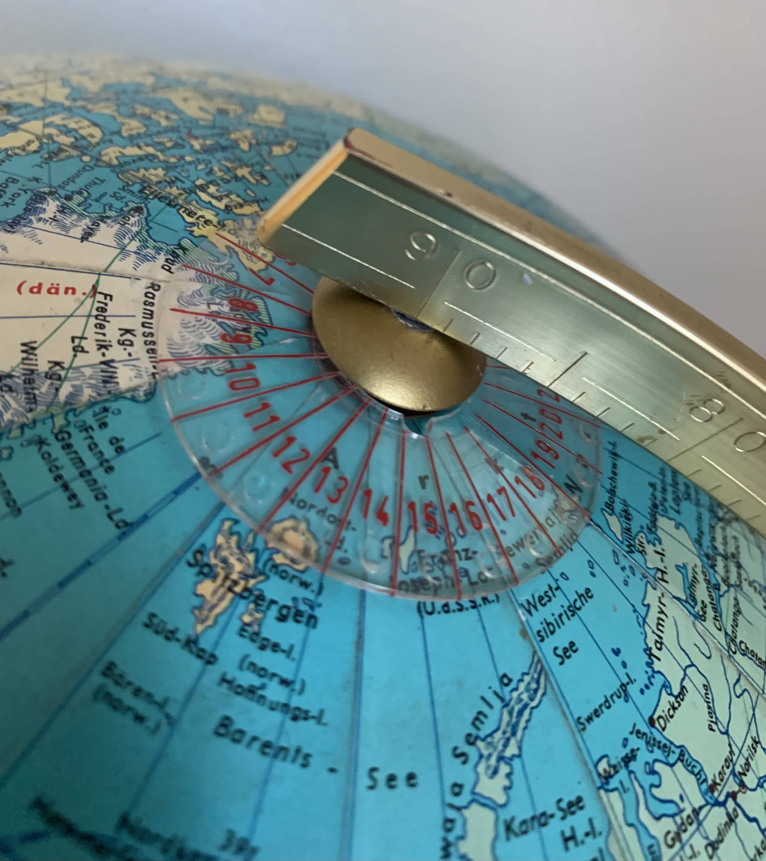 Grand globe vintage 1970 terrestre pvc jro verlag - 44 cm