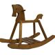 Vintage rocking horse 60s pinewood design minimalist design