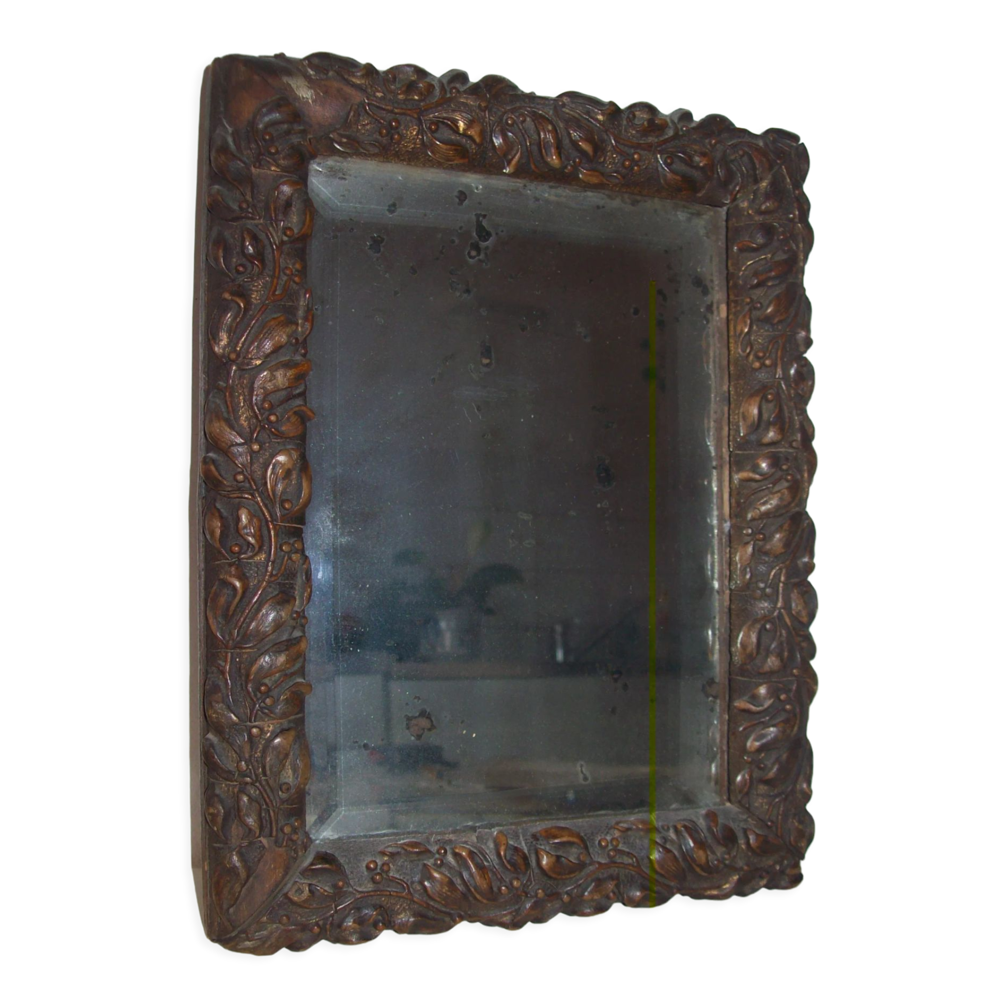 Antique mirror in beveled glass
