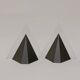 Pair of Postmodern Memphis Metal and Lucite Diamond Sconces Circa 1980