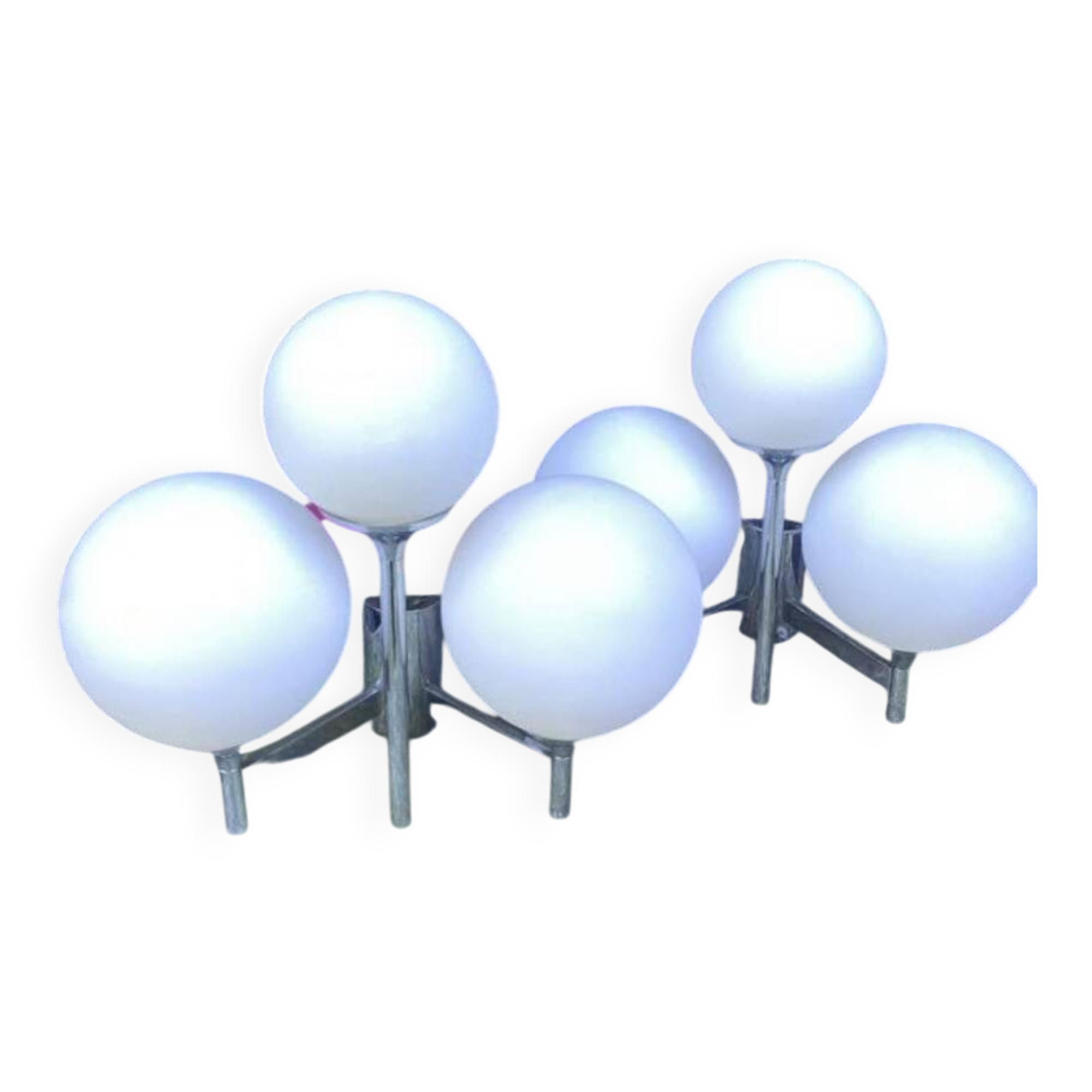 Pair of Sciolari-style opaline wall lights