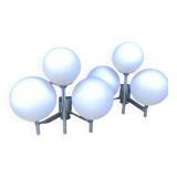 Pair of Sciolari-style opaline wall lights