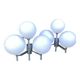 Paire d’appliques opaline style Sciolari