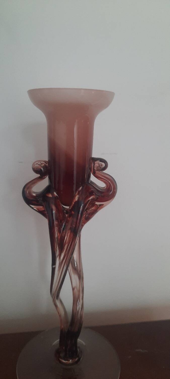 Bougeoir verre soufflé