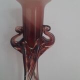 Blown glass candle holder