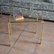 Glass side coffee table 70s