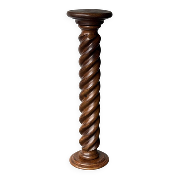 Large twisted solid oak column, early 20th century