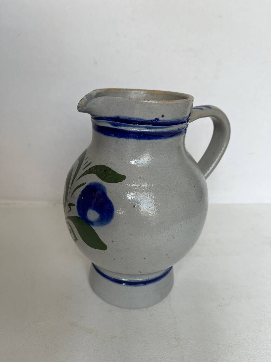 Vintage Betschdorf Pottery Glazed Stoneware Pitcher
