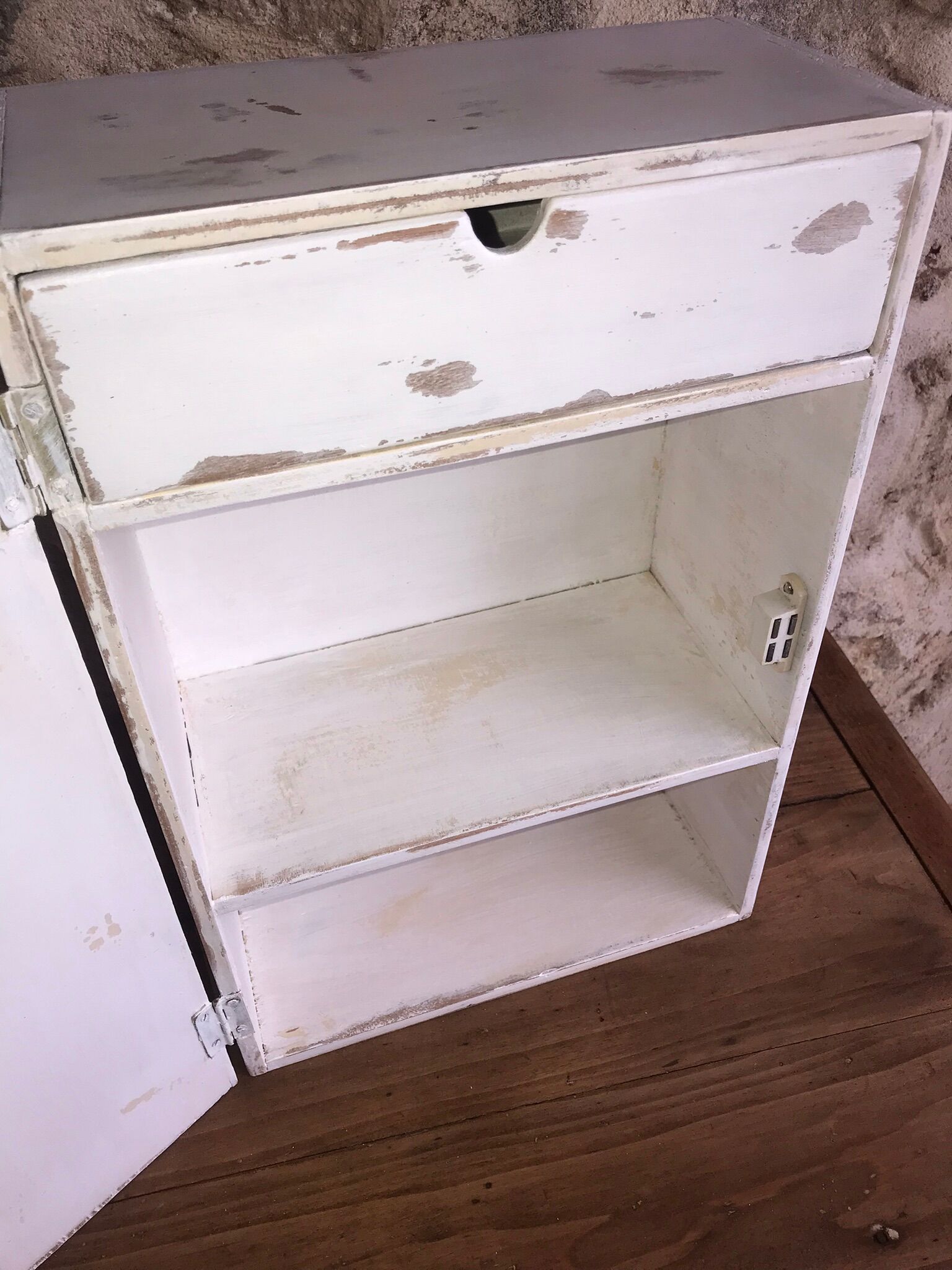 Wooden medicine cabinet