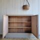 renovated wooden sideboard in brown
