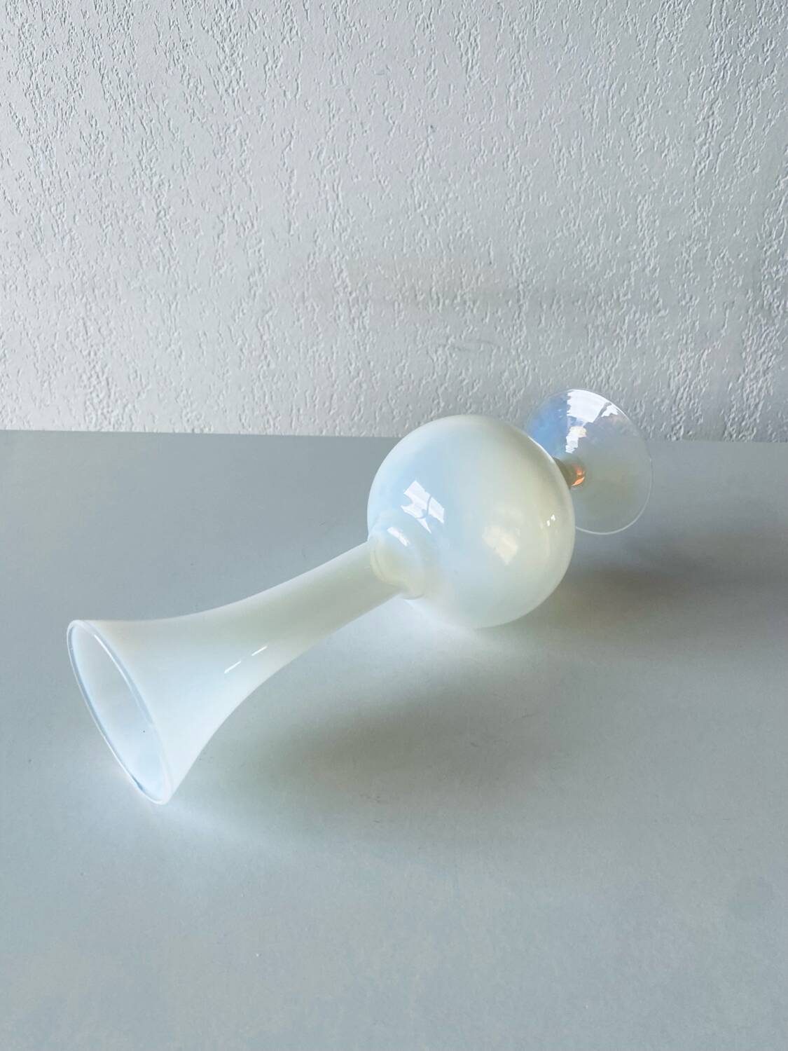 Antique white opaline vase