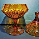 Large orange Bohemian crystal candy maker
