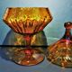 Large orange Bohemian crystal candy maker