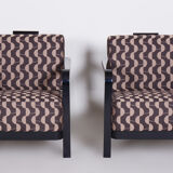 Paire de fauteuils art déco par Josef Chochol Tchéquie années 1920