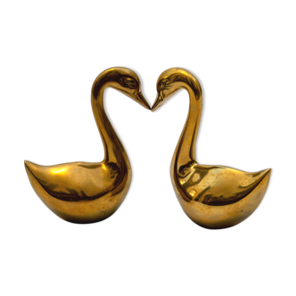 Brass swan torque (medium)