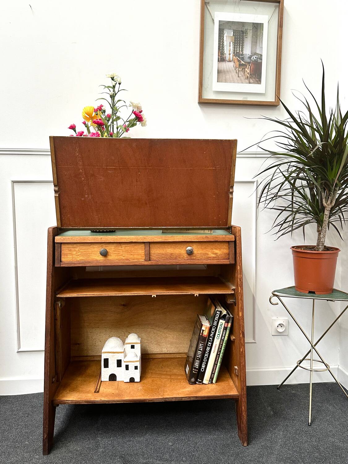 Meuble secrétaire style Raclem