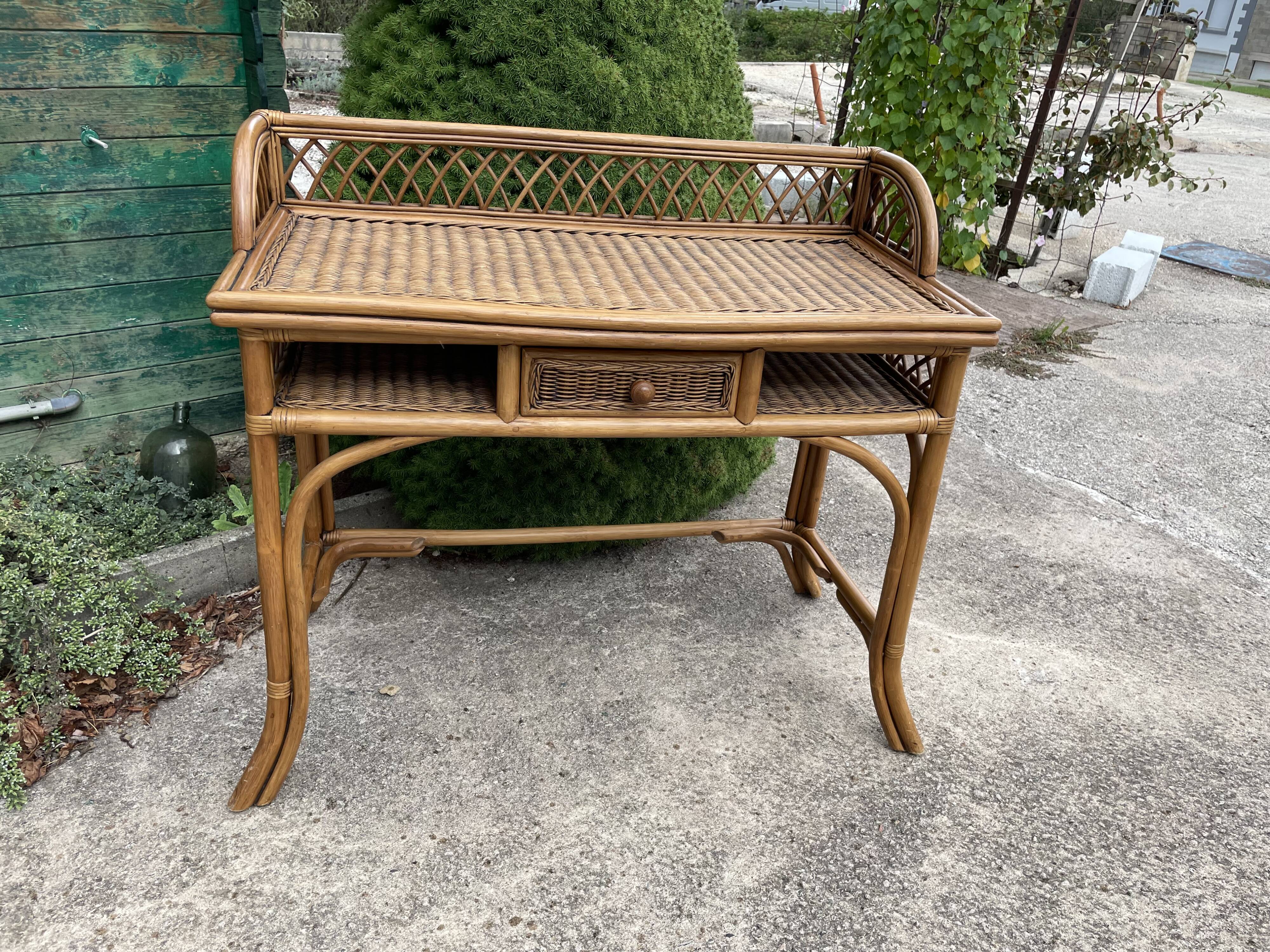 Rattan desk